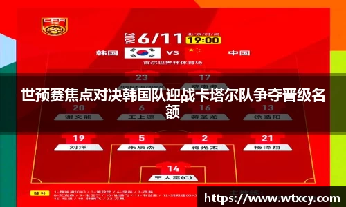 世预赛焦点对决韩国队迎战卡塔尔队争夺晋级名额